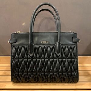 Furla Genuine Leather Black Purse/Bag